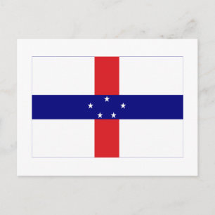 Nederländska Antillerna Flagga Vykort