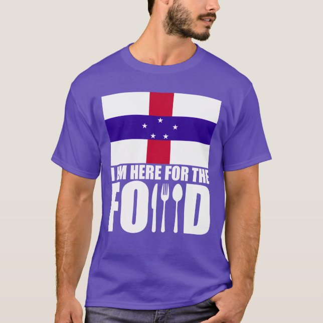 Nederländska Antillerna souvenir mat respresent gi T Shirt (Framsida)
