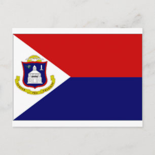 Nederländska Antillerna St Maarten Flagga Vykort