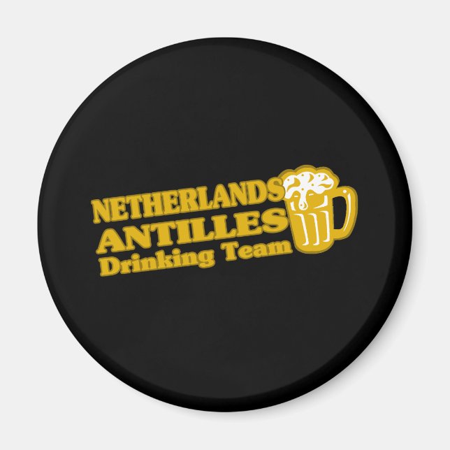 Nederländska Antilles Drinking Team Magnet (Framsidan)