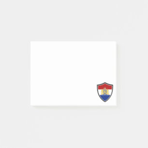Nederländska armar jackat av flagga post-it block