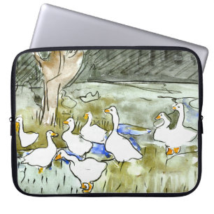 Nederländska Art nouveau Ankor och gäss Laptop Fodral