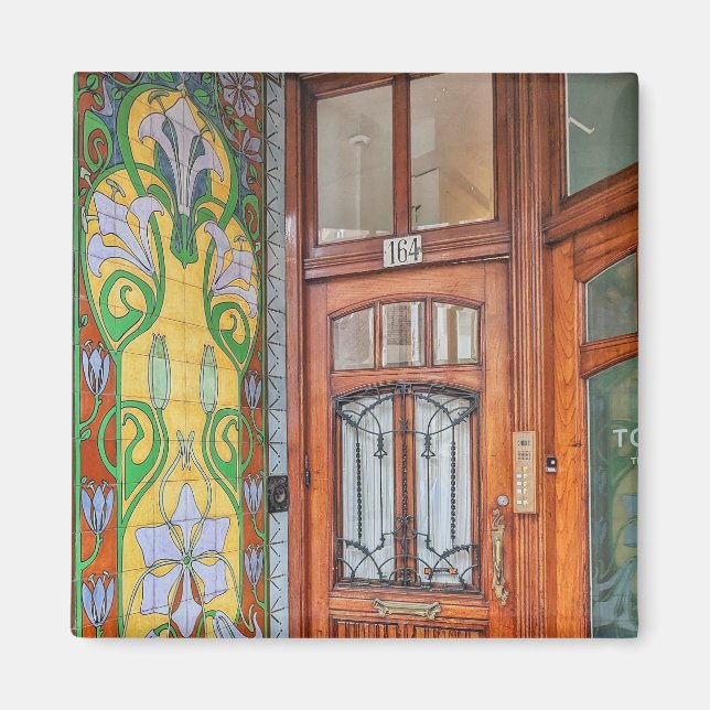 Nederländska Art nouveau Door Magnet (Framsidan)