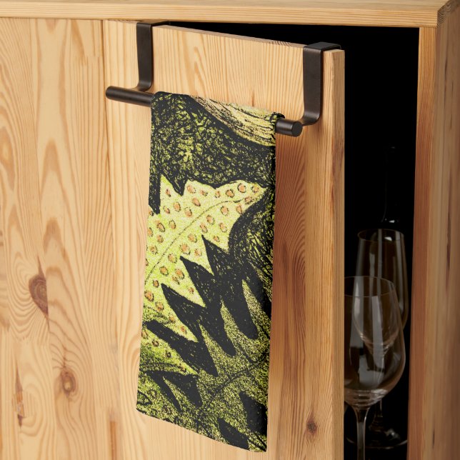 Nederländska Art nouveau Frog i Träd Kökshandduk (Thirds Fold)