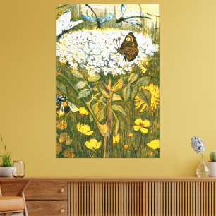 Nederländska Art nouveau Meadow Wildblommor, Butte Canvastryck