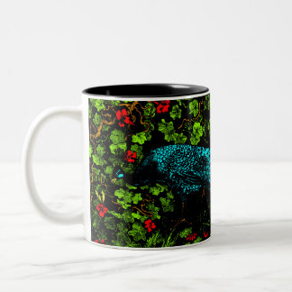 Nederländska Art nouveau Peacock and Butterfly Två-Tonad Mugg