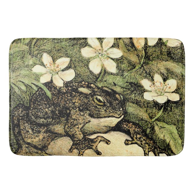 Nederländska Art nouveau Toad och Dogwood Badrumsmatta (Framsidan)