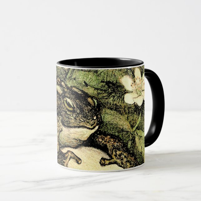 Nederländska Art nouveau Toad och Dogwood Mugg (Framsida höger)