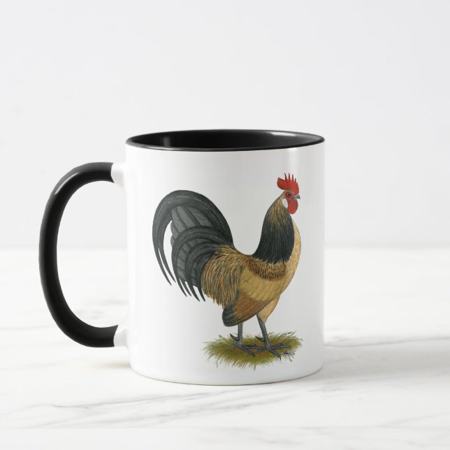 Nederländska Bantam: Blue Quail Tupp Mugg (Vänster)