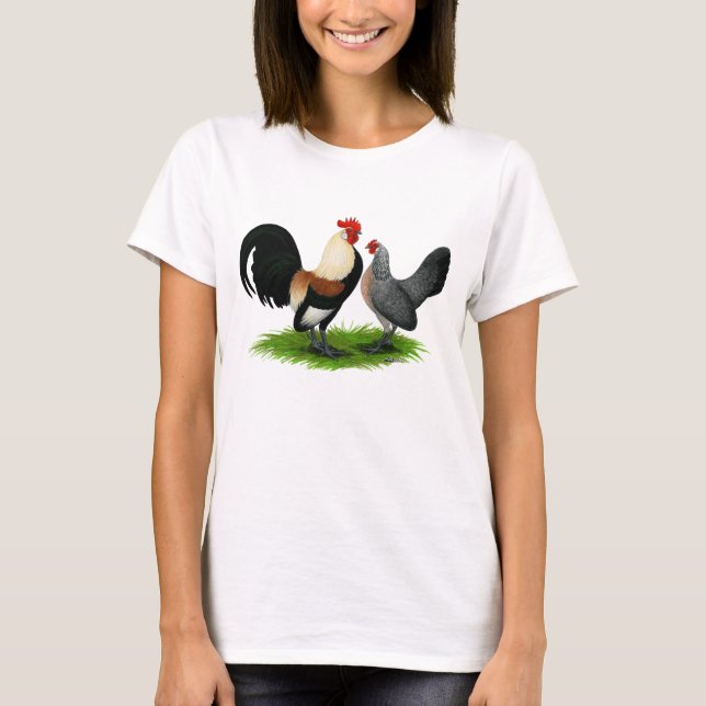 Nederländska Bantams: Cream Light Brown T-shirt (Framsida)