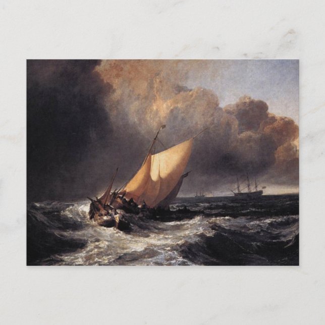 Nederländska båtar i en gale vykort (Framsida)