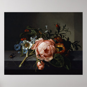Nederländska blommor, fortfarande livlig konst poster
