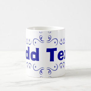 Nederländska Blue Add Text Ceramic Mugg
