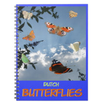 Nederländska Butterflies Cust. Textanteckningsbok