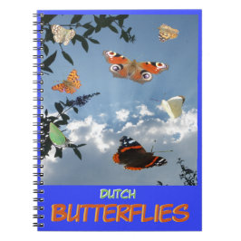 Nederländska Butterflies Cust. Textanteckningsbok Anteckningsbok
