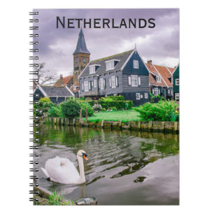 Nederländska byn Marken i Nederländerna Anteckningsbok
