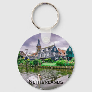 Nederländska byn Marken i Nederländerna Nyckelring