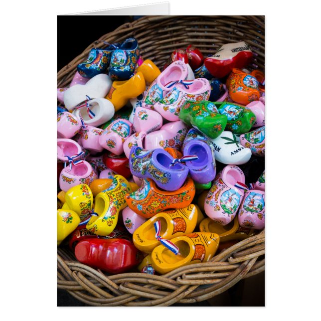 Nederländska Clogs Hälsningskort (Framsidan)