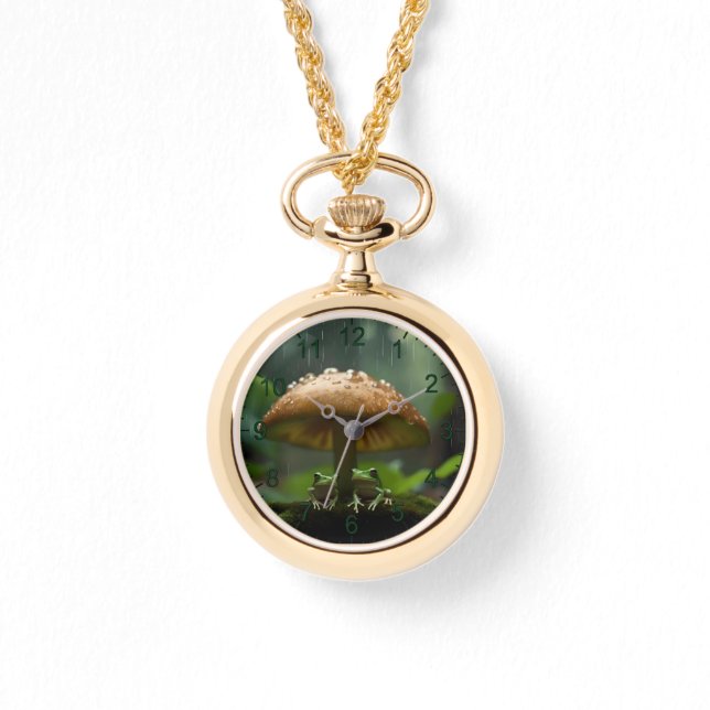 Nederländska dagsläggning: Frogs Shelunder Mushroo Armbandsur (Framsida)