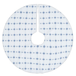 Nederländska Delft Blue Blommönster Träd Skirt Julgransmatta Borstad Polyester