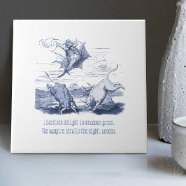 Nederländska Delft Wilhelm Busch Inspired Playful  Kakelplatta
