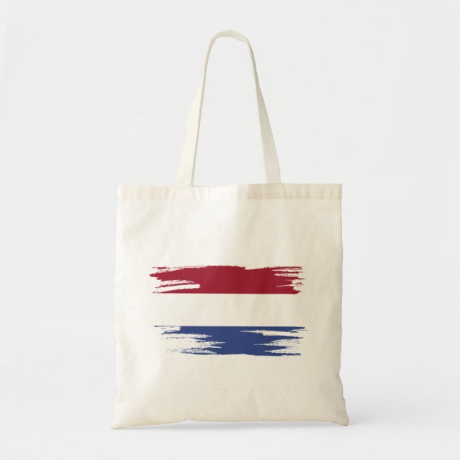 Nederländska Flagga Brush Art Tygkasse (Framsidan)