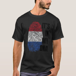 Nederländska Flagga Dna Fingerprint Holland Oranje T Shirt