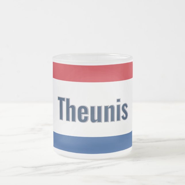 Nederländska flagga frostad glasmugg (Center)