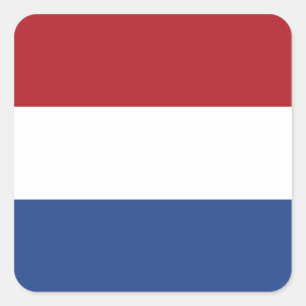 Nederländska Flagga Fyrkantigt Klistermärke