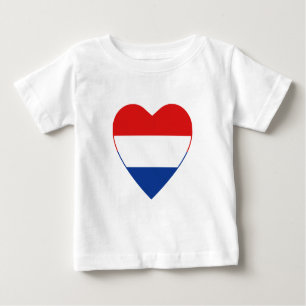 Nederländska Flagga Heart T-Shirt