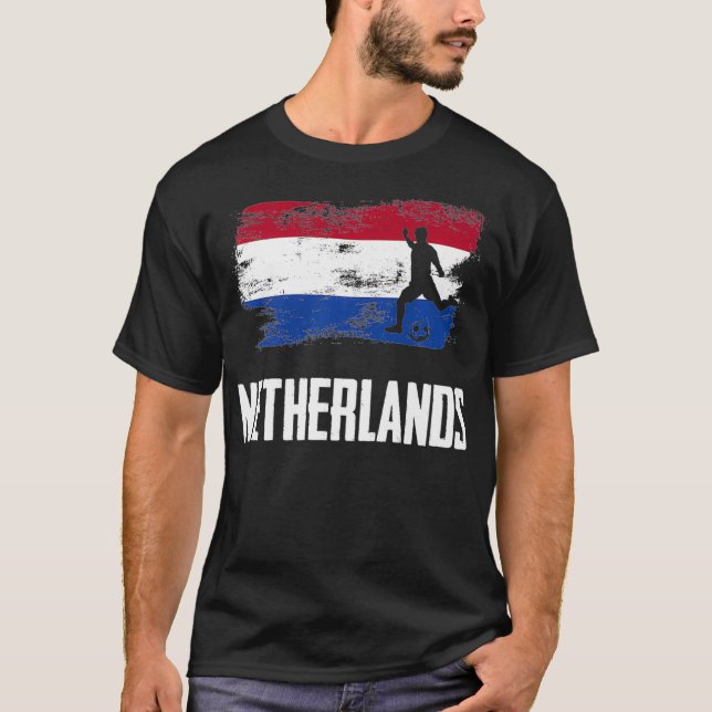 Nederländska Flagga Jersey Dutch Soccer Team Dutch T Shirt (Framsida)