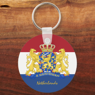 Nederländska Flagga & Nederländska helgdag, patrio Nyckelring