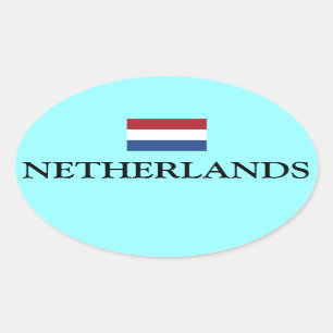 Nederländska Flagga Oval Sticker Nederland Vlag O Ovalt Klistermärke