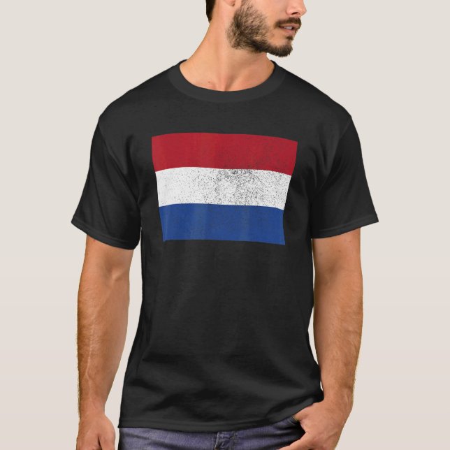 Nederländska Flagga Pride Nederländska Flagga T Shirt (Framsida)