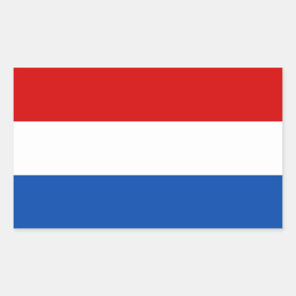 Nederländska Flagga Rektangulärt Klistermärke