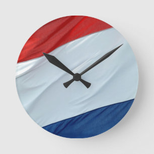 Nederländska flagga rund klocka