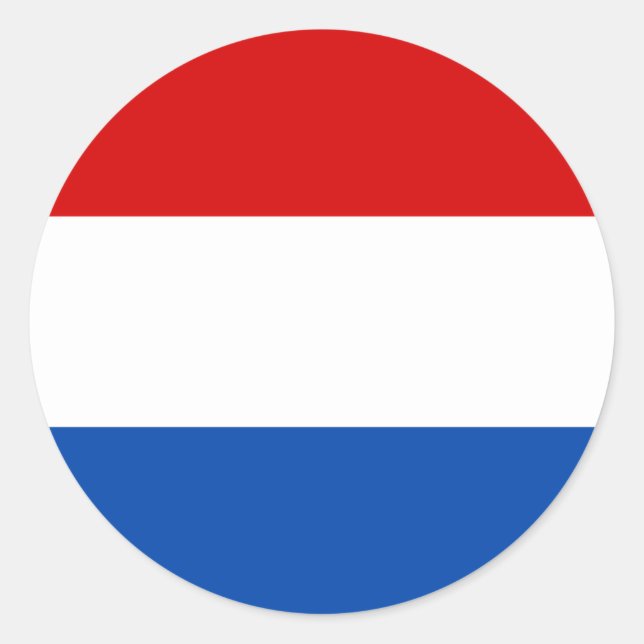 Nederländska Flagga Runt Klistermärke (Framsida)