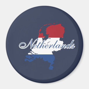 Nederländska Flagga Souvenir Modern,Backside Magnet