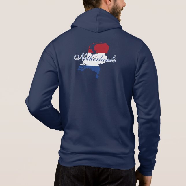 Nederländska Flagga Souvenir Modern,Backside T Shirt (Baksida)
