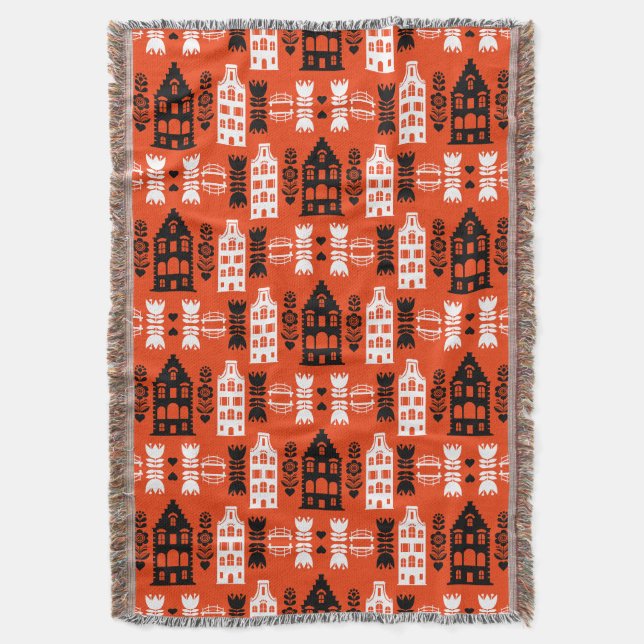 Nederländska folkkonsten Print Filt (Framsidan Vertikal)