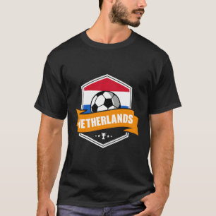Nederländska fotbollsmatchen Jersey Nederländernas T Shirt