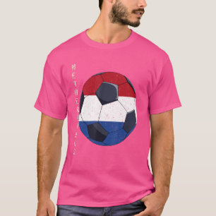 Nederländska fotbollsmatchen Soccer Ball Dutch Fla T Shirt