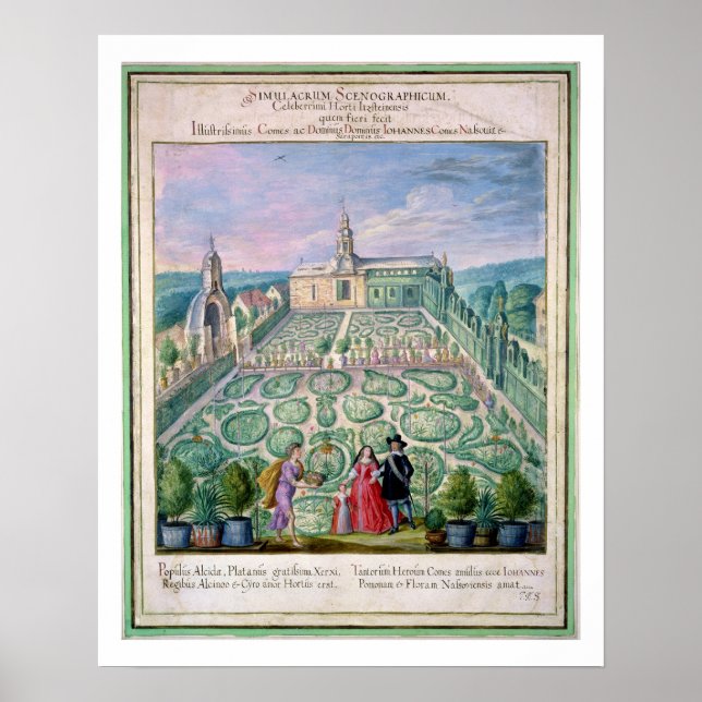 Nederländska Garden, 1650 (w/c på papper) Poster (Framsidan)