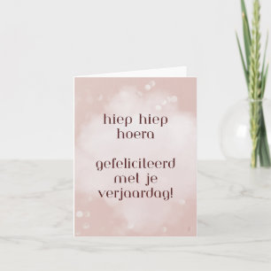 Nederländska Grattis på födelsedagen Kort