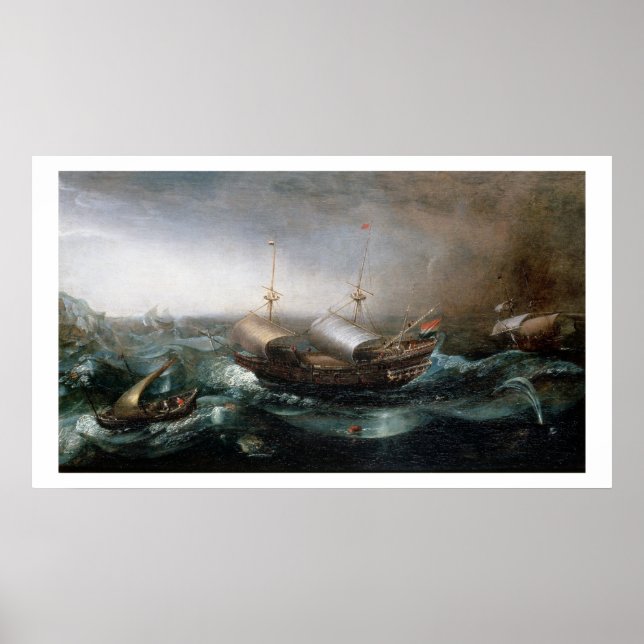 Nederländska handelsfartyg och Smalschip-medföljan Poster (Framsidan)