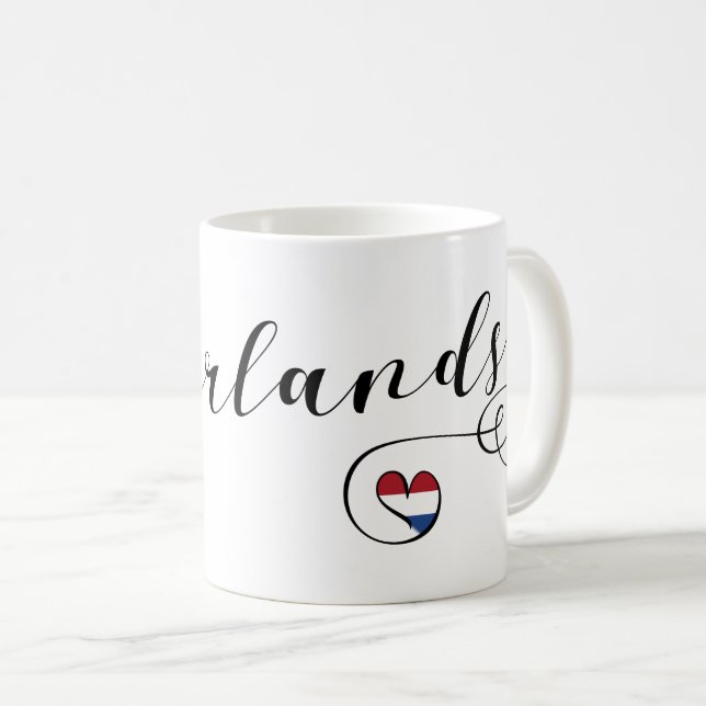 Nederländska Heart Mugg, holländska Kaffemugg (Framsida höger)