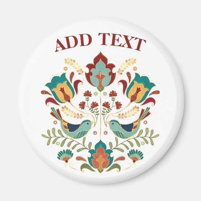 Nederländska Hex Välkomstfåglar Magnet (Framsidan)