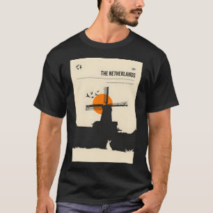 Nederländska Holland Vintage Minimal Retro Trav T Shirt
