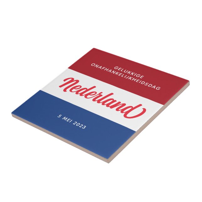 Nederländska Independence day Nederländska Flagga Kakelplatta (Sidan)