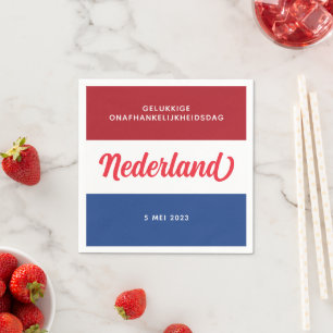 Nederländska Independence day Nederländska Flagga Pappersservett